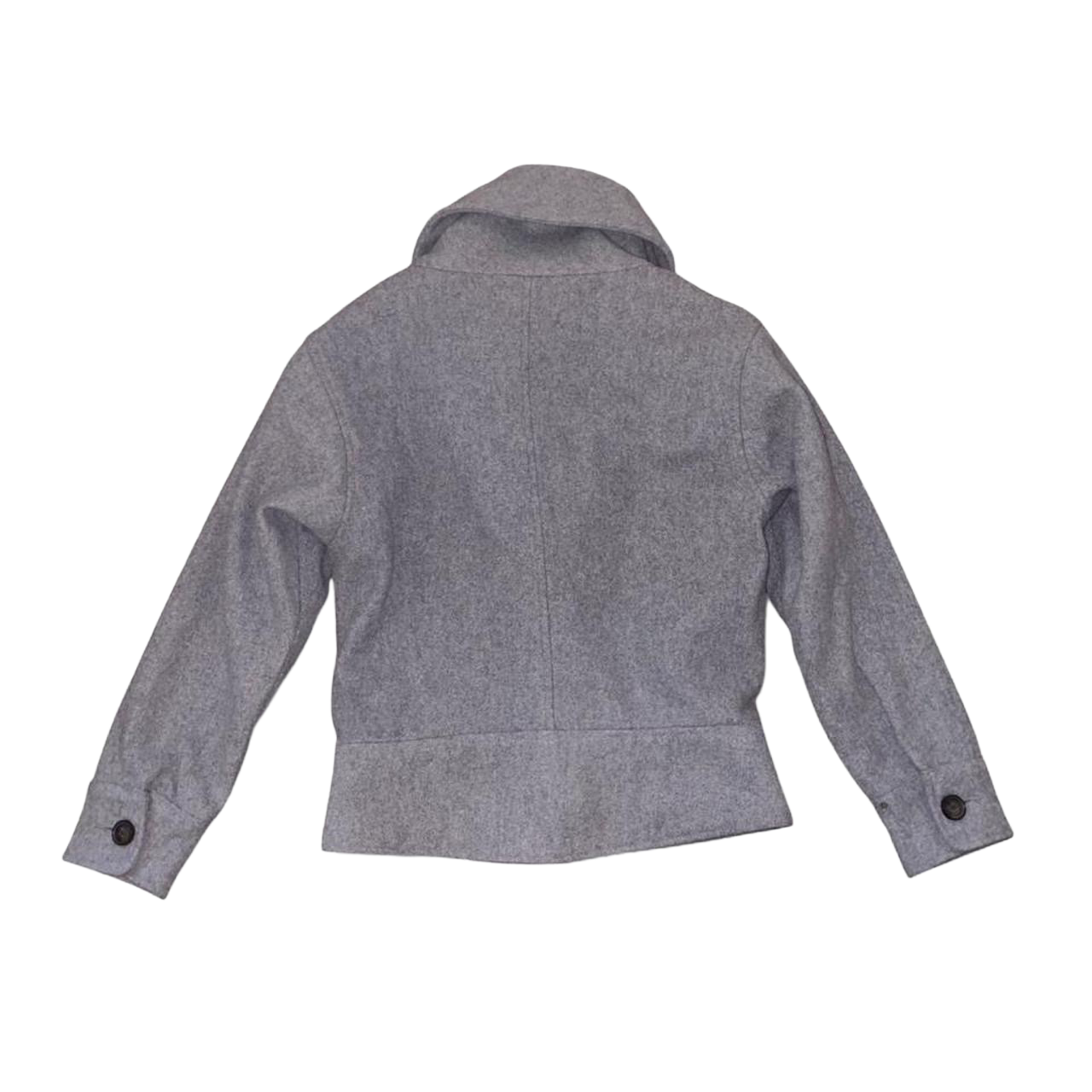 Levi's gray wool asymmetric high neck jacket