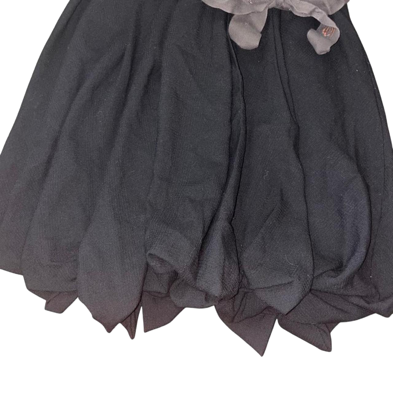 Cop. Copine black bubble midi skirt with fold-over waistband