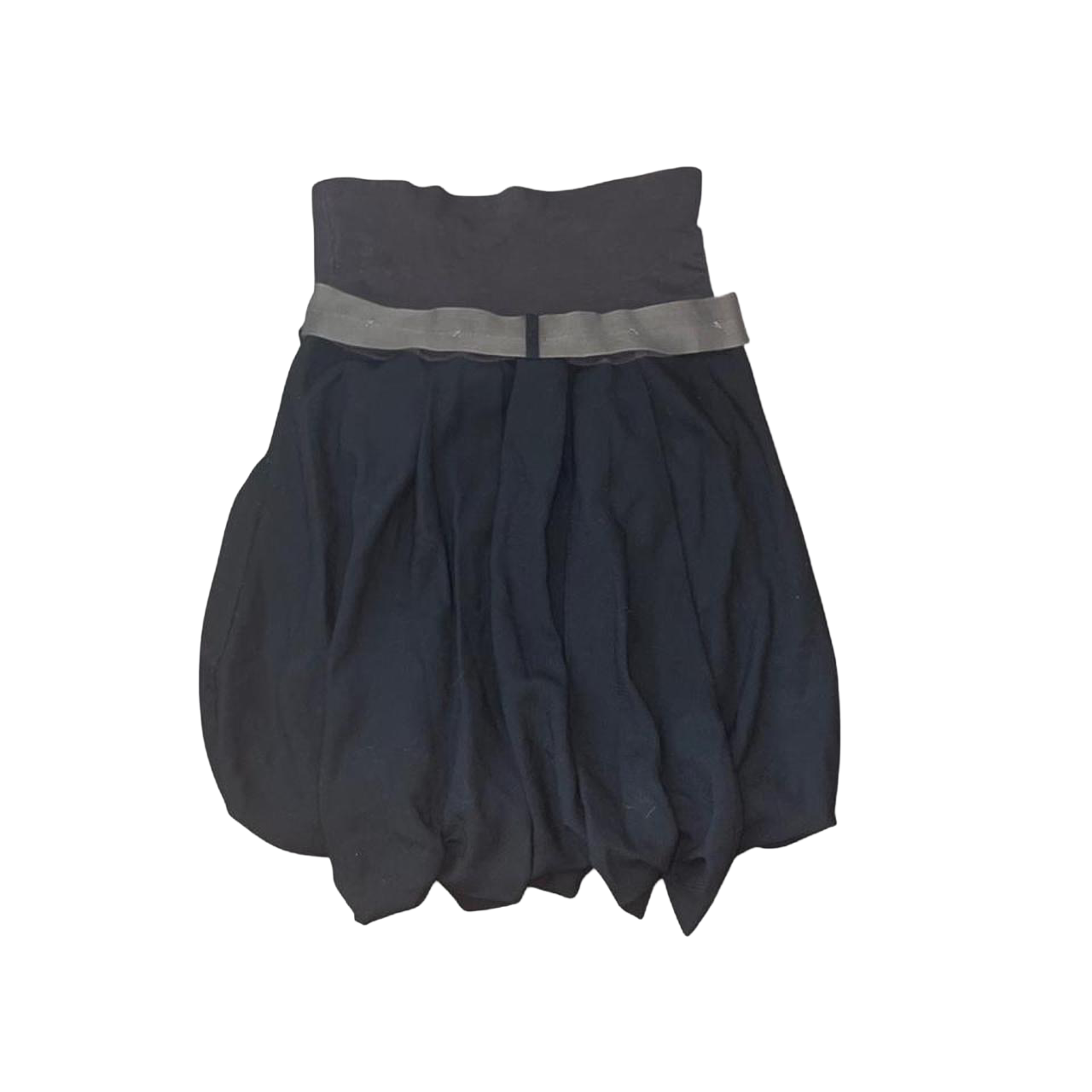 Cop. Copine black bubble midi skirt with fold-over waistband