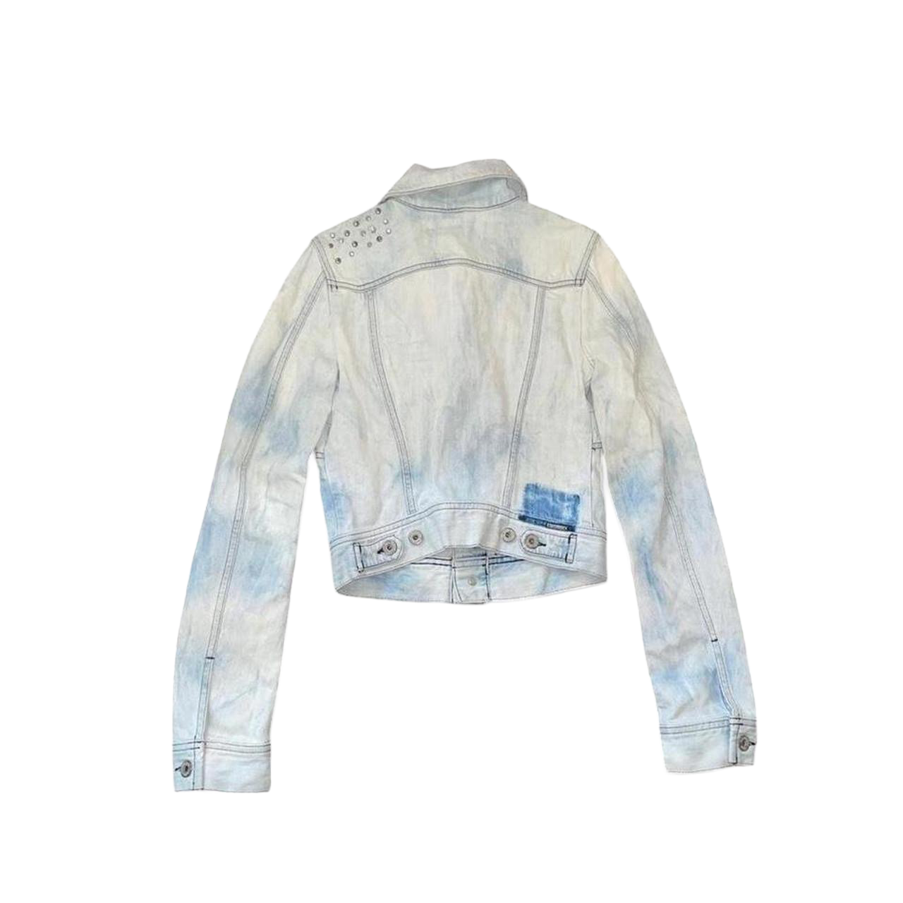 Diesel studded light wash denim jacket