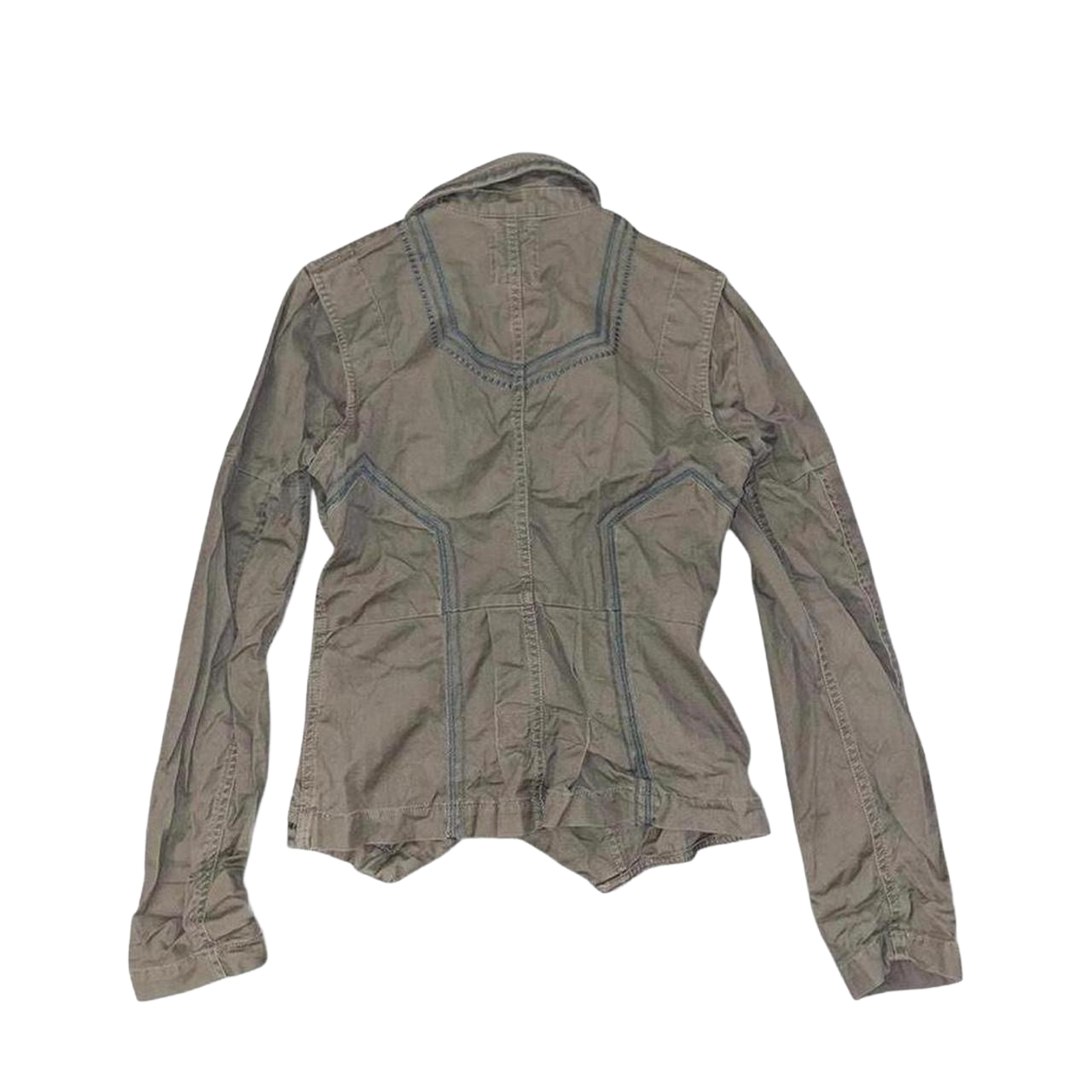Diesel khaki green embroidered jacket