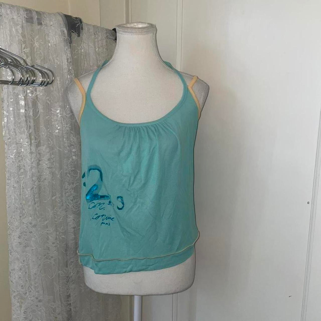 Cop. Copine light blue graphic cami