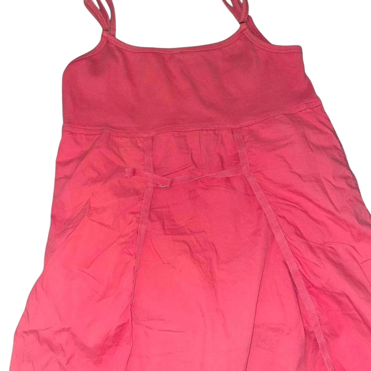 Cop. Copine faded red embroidered bubble dress