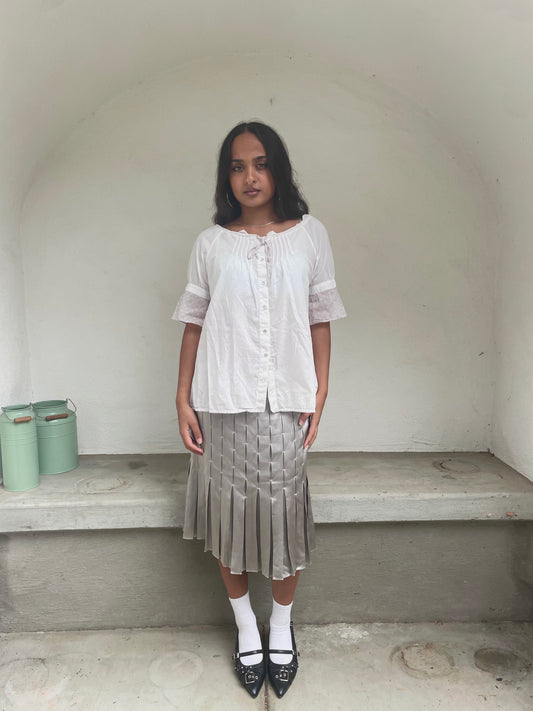 Cop. Copine semi sheer white button up blouse | mid-2000s