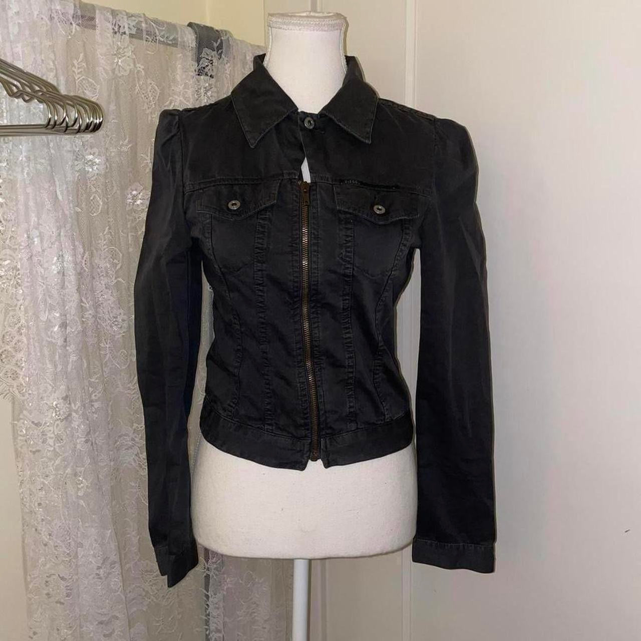 Diesel dark gray zip up jacket