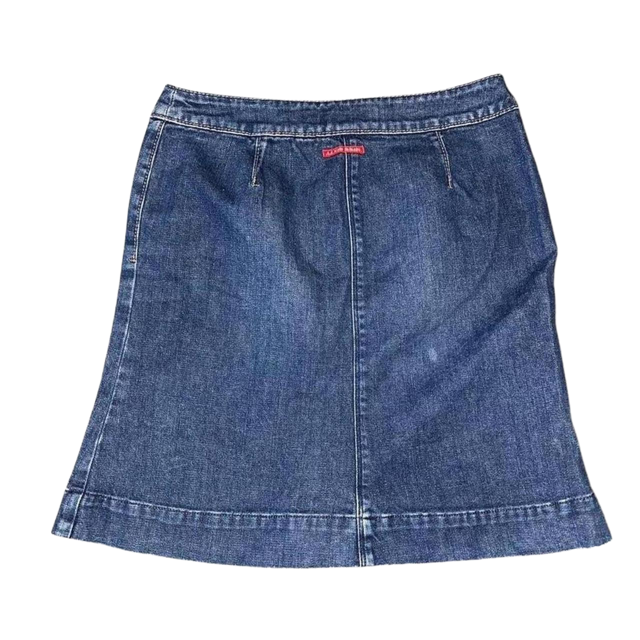 Miss Sixty medium wash denim midi skirt