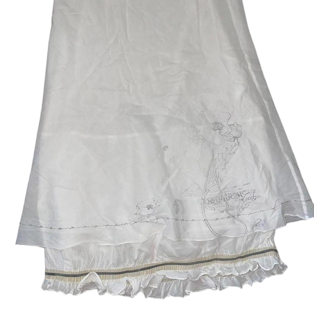 Cop. Copine white floral graphic layered midi dress