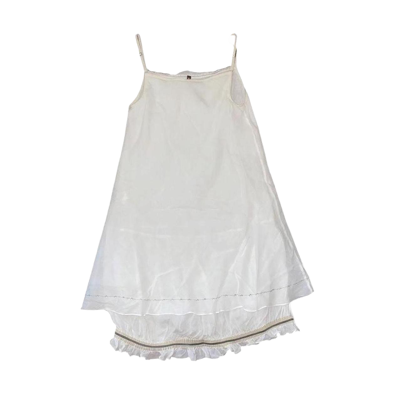 Cop. Copine white floral graphic layered midi dress