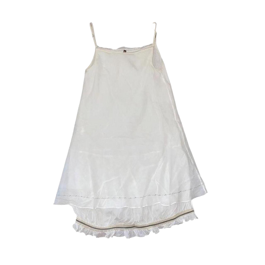 Cop. Copine white floral graphic layered midi dress