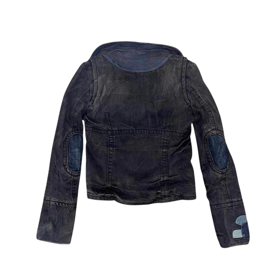 Miss Sixty dark wash denim utility jacket with stud detail