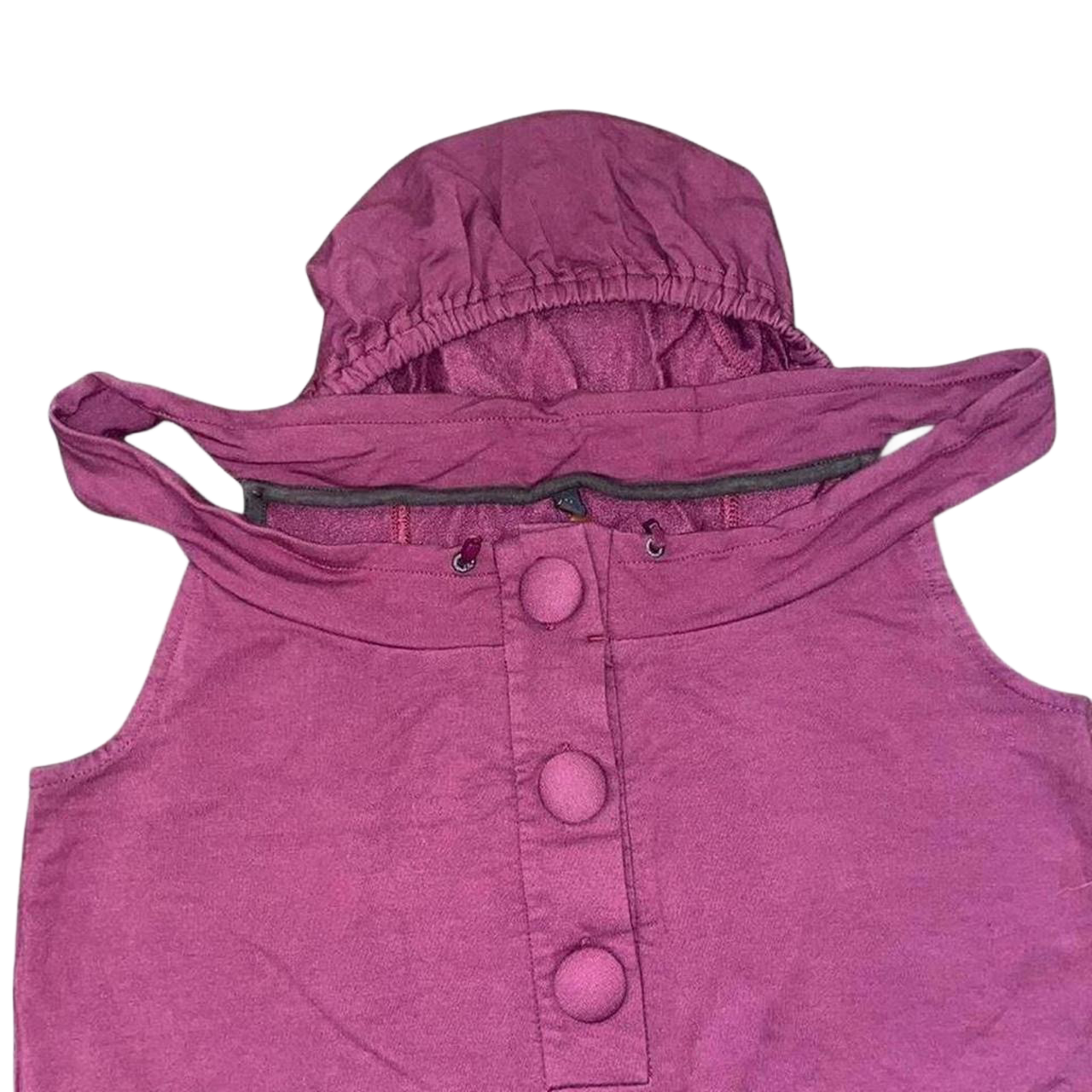 Cop. Copine maroon off the shoulder hooded top