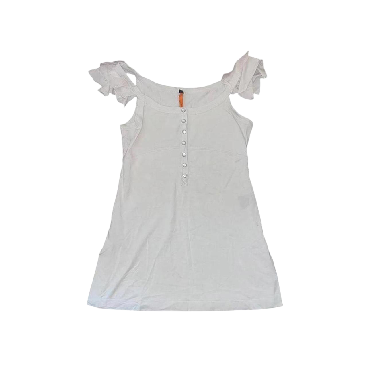 Cop. Copine light gray flutter sleeve cami