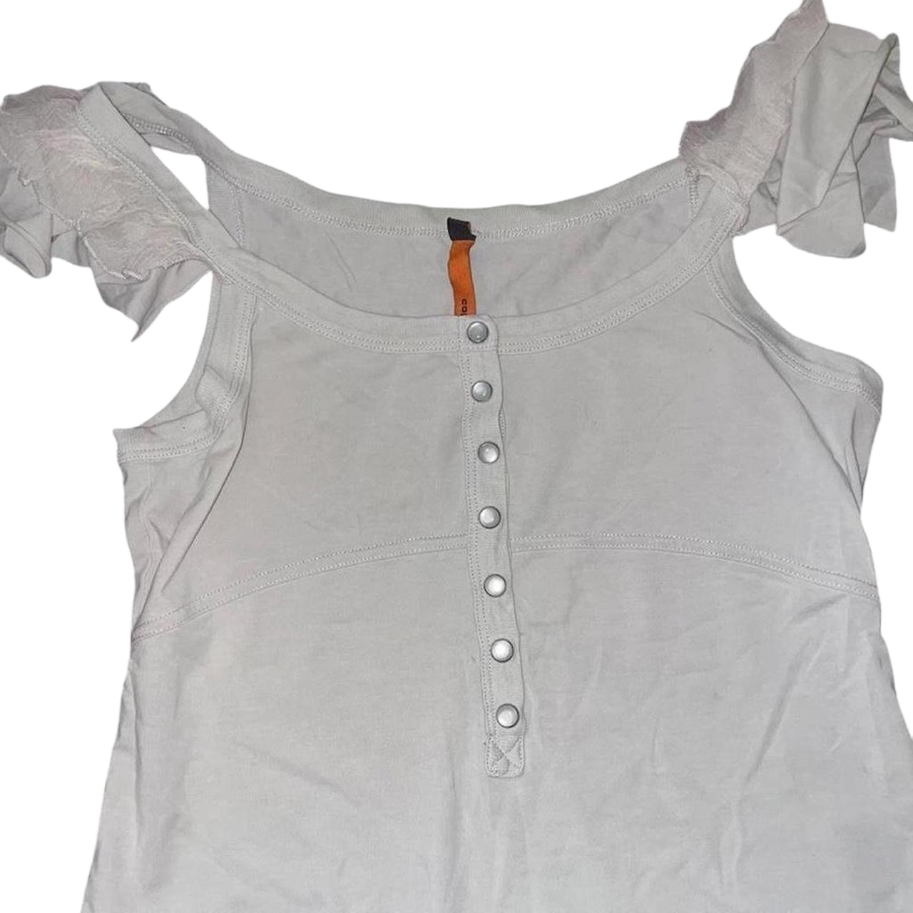 Cop. Copine light gray flutter sleeve cami