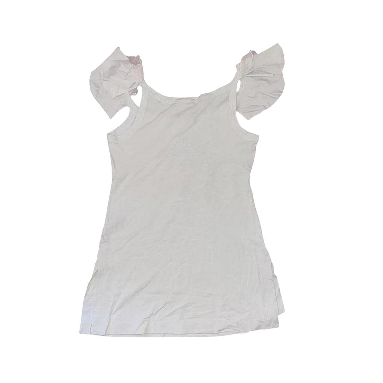 Cop. Copine light gray flutter sleeve cami