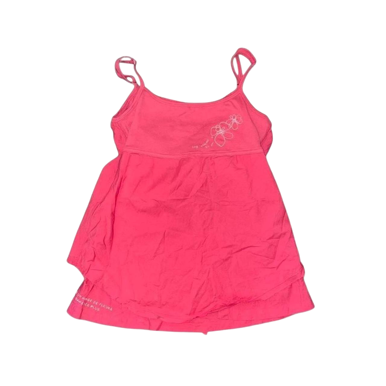 Cop. Copine red floral embroidered cami with tie detail in the back