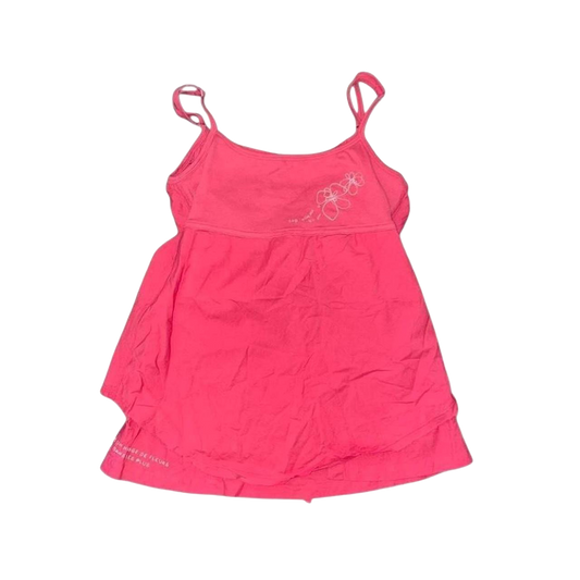 Cop. Copine red floral embroidered cami with tie detail in the back