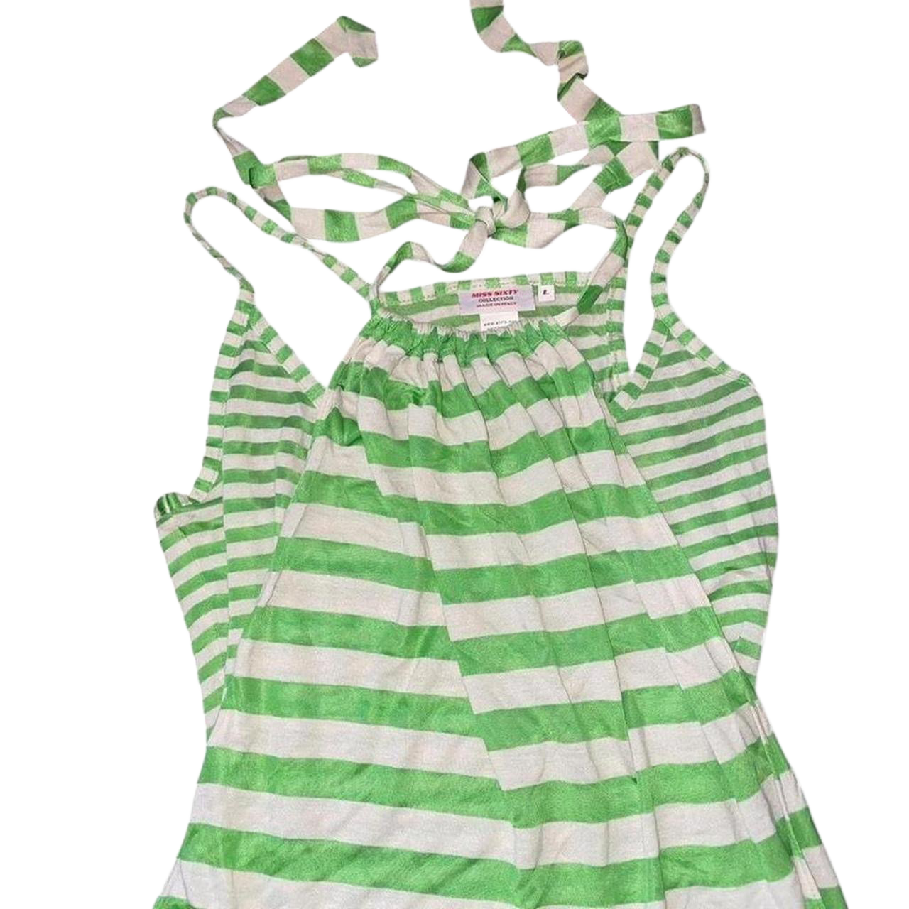 Miss Sixty green striped layered cami