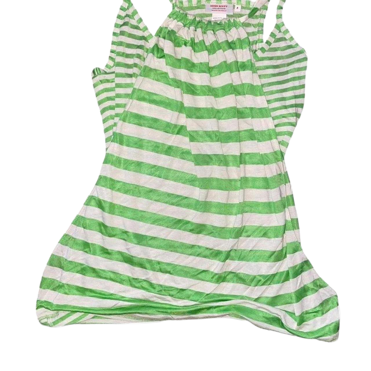 Miss Sixty green striped layered cami