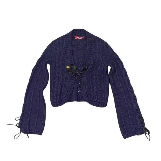 Miss Sixty dark purple knit cardigan