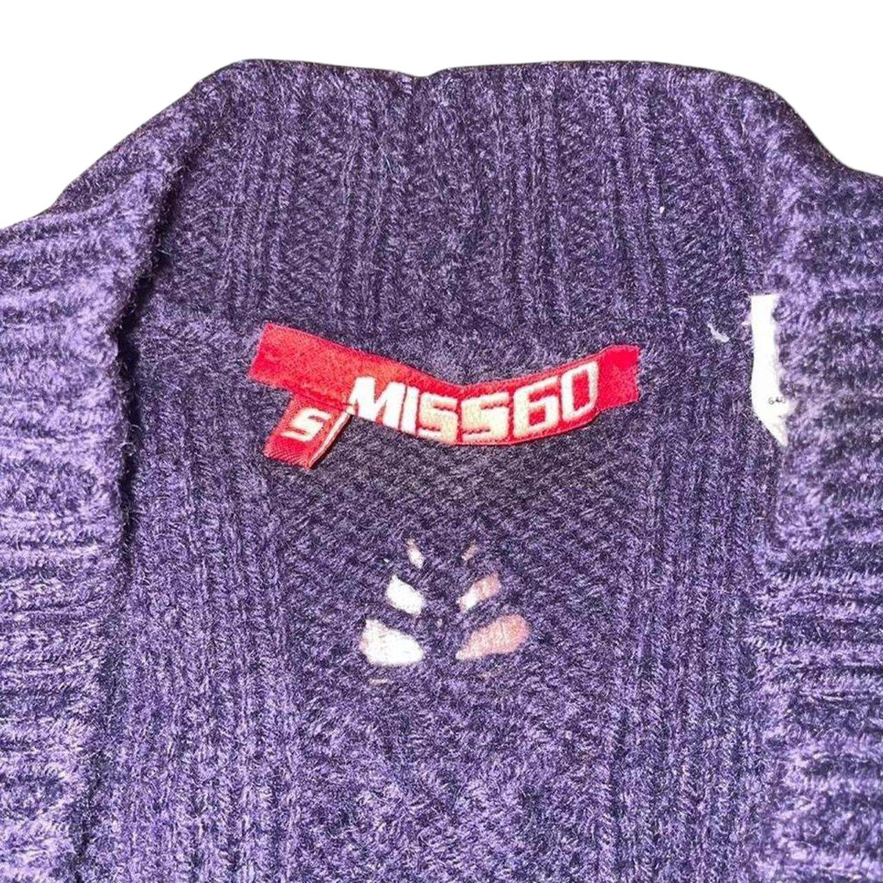 Miss Sixty dark purple knit cardigan