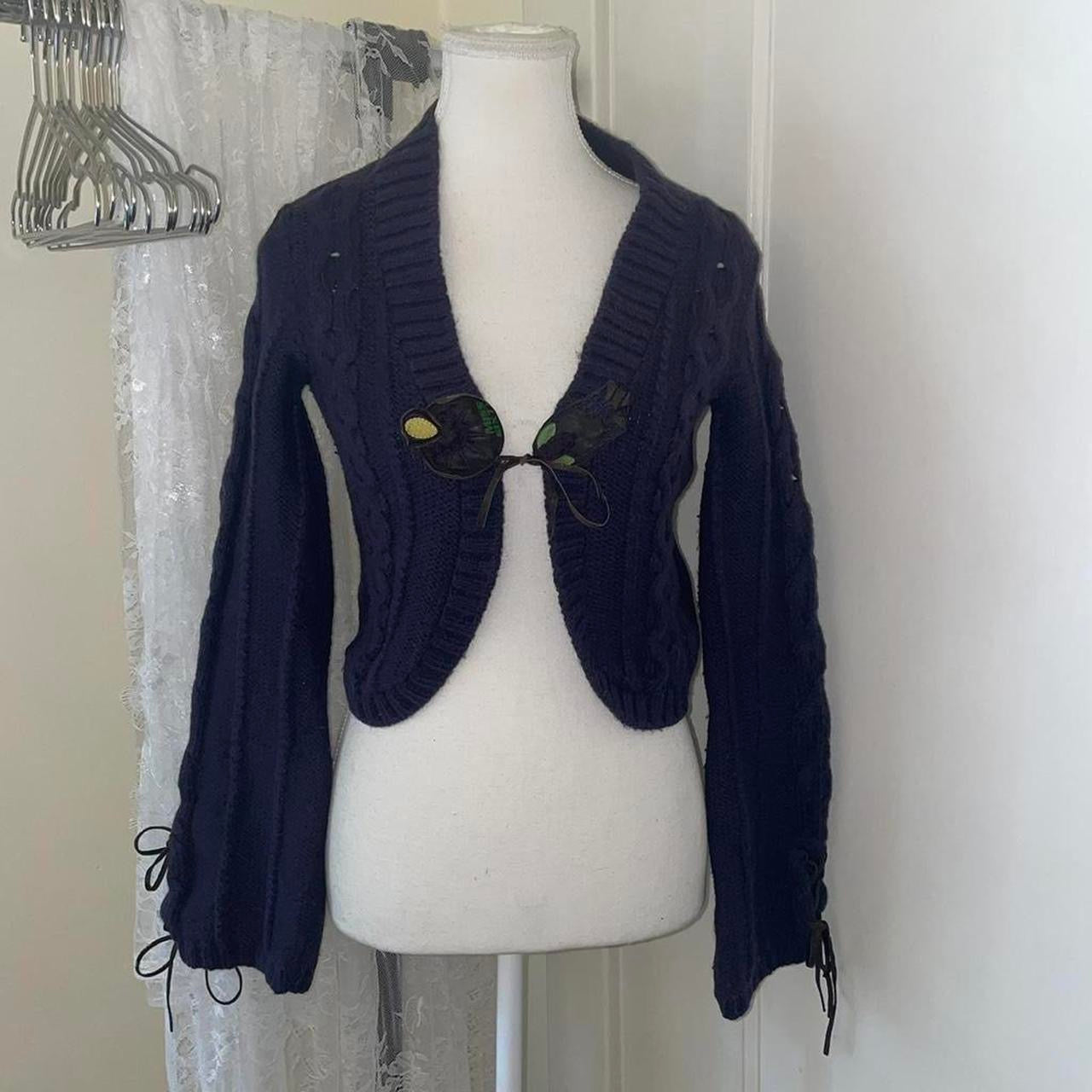 Miss Sixty dark purple knit cardigan