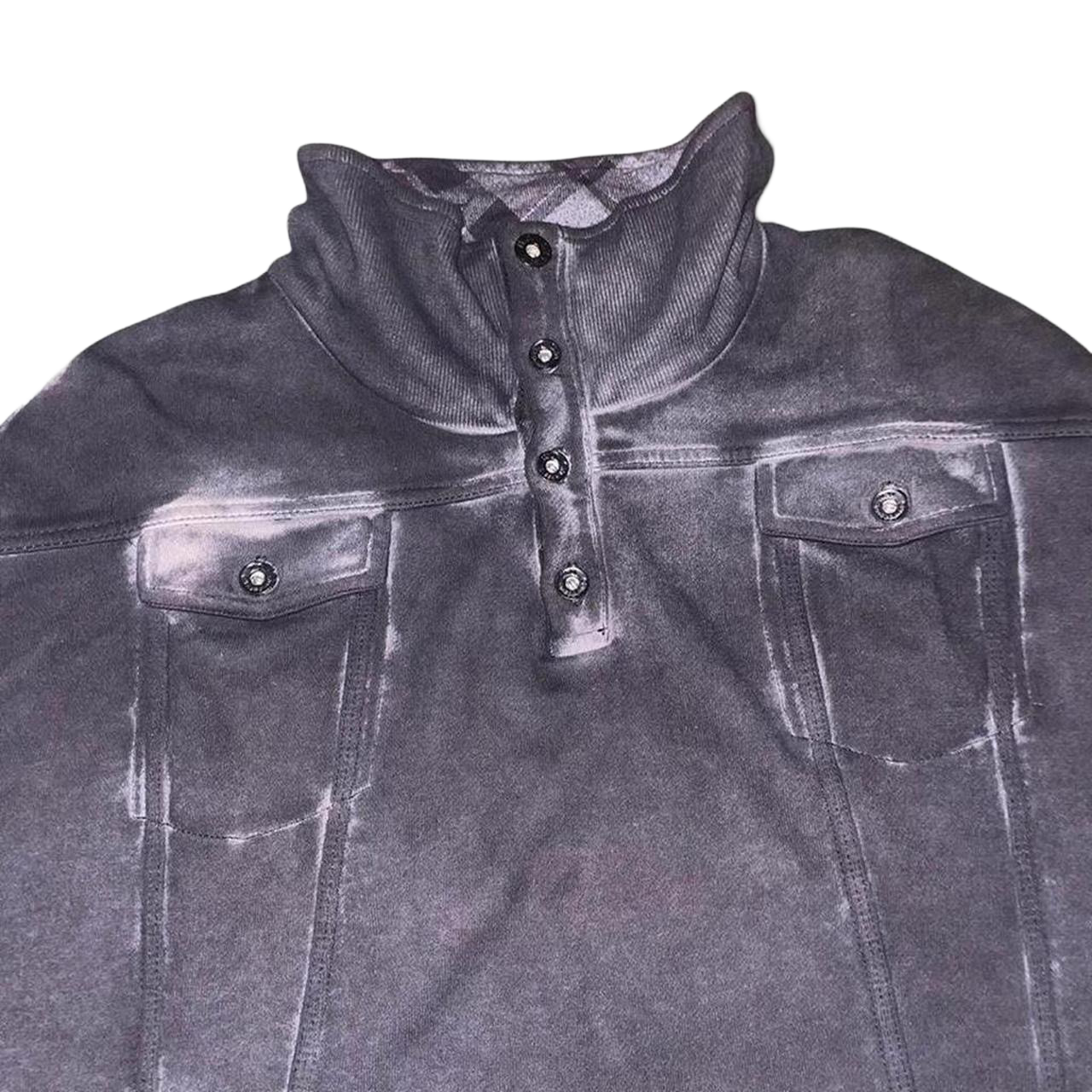 Diesel faded black poncho with pocket details
