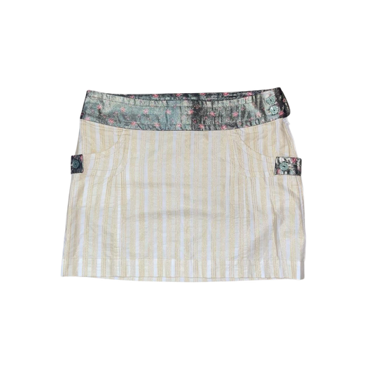 Custo Barcelona metallic striped mini skirt | mid-2000s