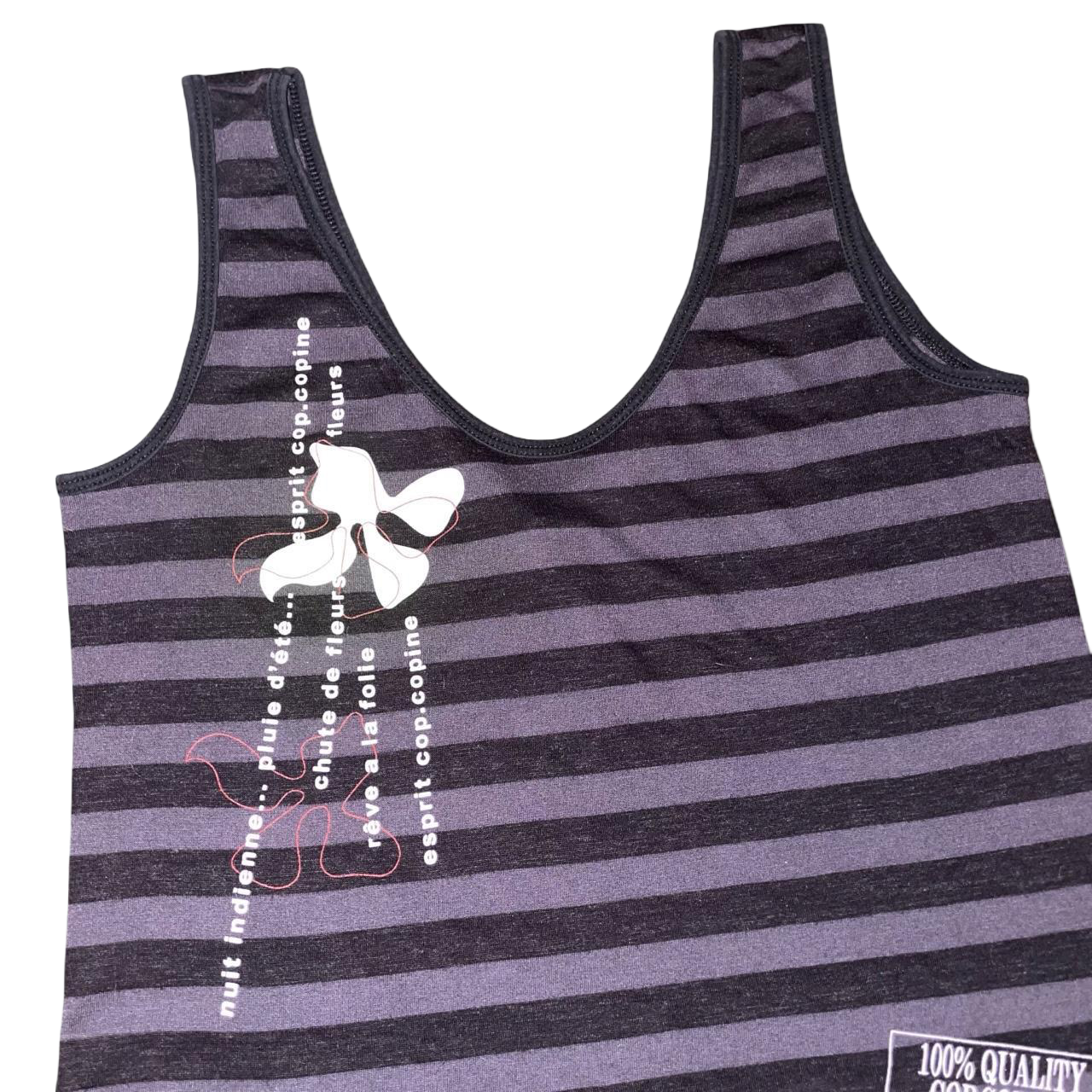Cop. Copine gray stripe graphic tank | mid-2000s