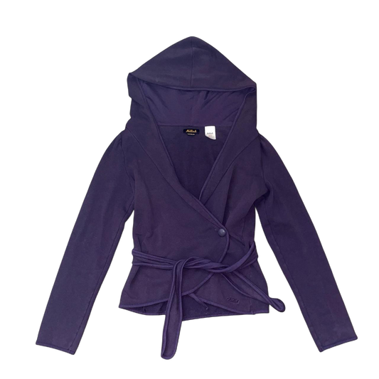 Miss Sixty sister brand plum wrap hooded long sleeve | late-2000s