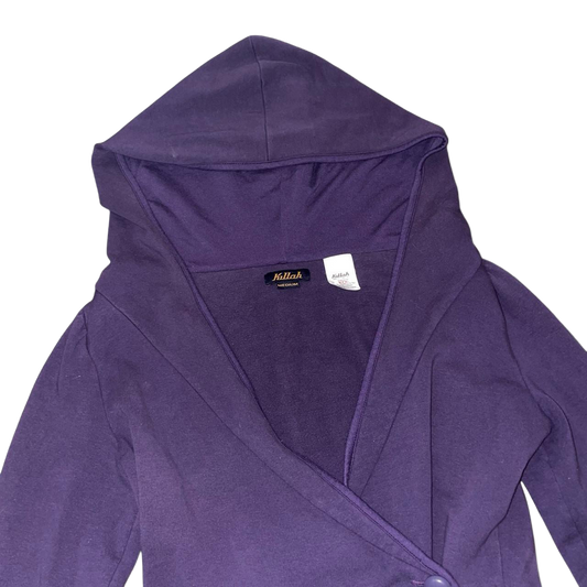 Miss Sixty sister brand plum wrap hooded long sleeve | late-2000s