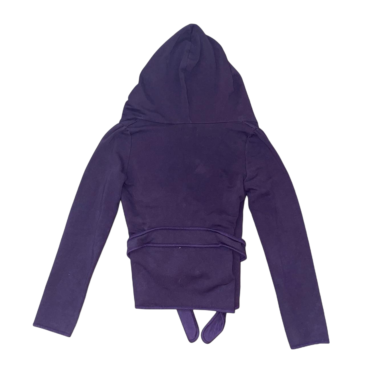 Miss Sixty sister brand plum wrap hooded long sleeve | late-2000s