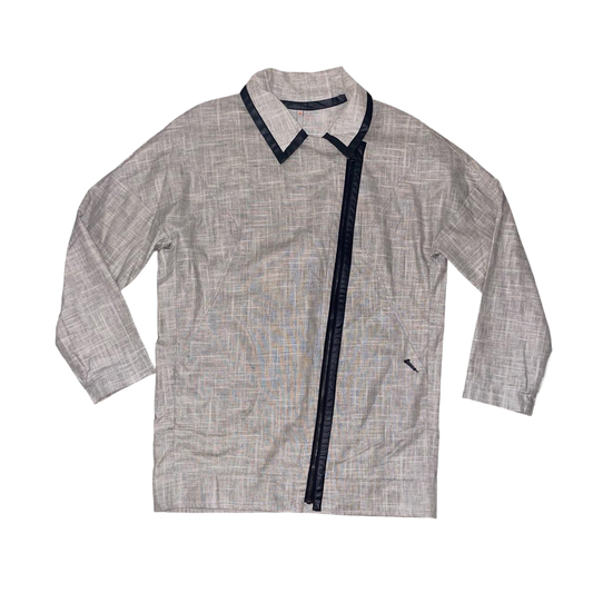 Cop. Copine gray asymmetric suit jacket | late-2000s