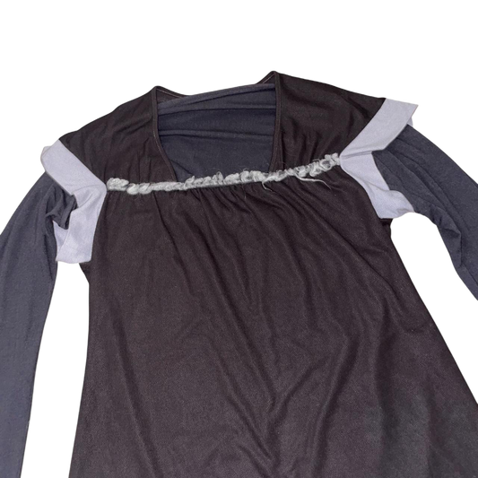 Cop. Copine dark gray layered long sleeve top | mid-to-late 2000s