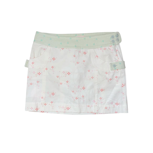 Custo Barcelona cream pattern mini skirt | mid-2000s