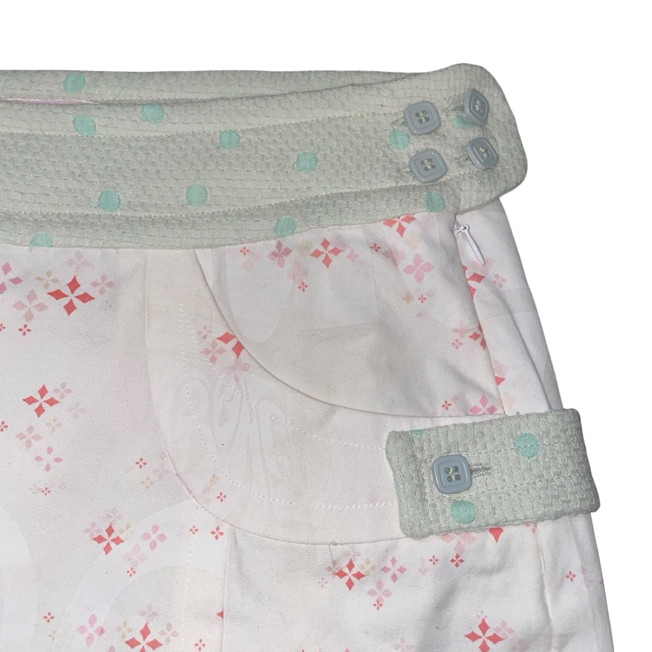 Custo Barcelona cream pattern mini skirt | mid-2000s