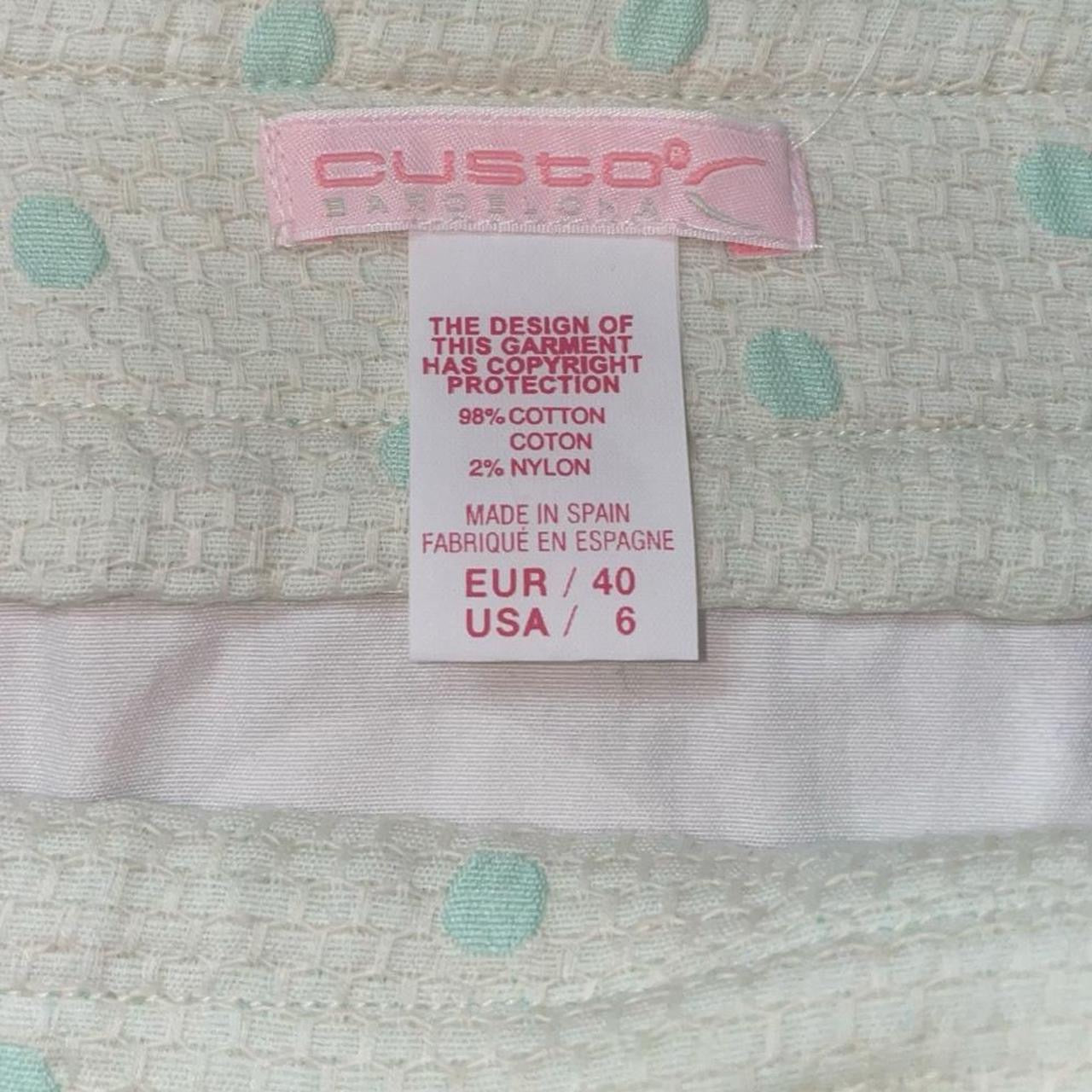 Custo Barcelona cream pattern mini skirt | mid-2000s