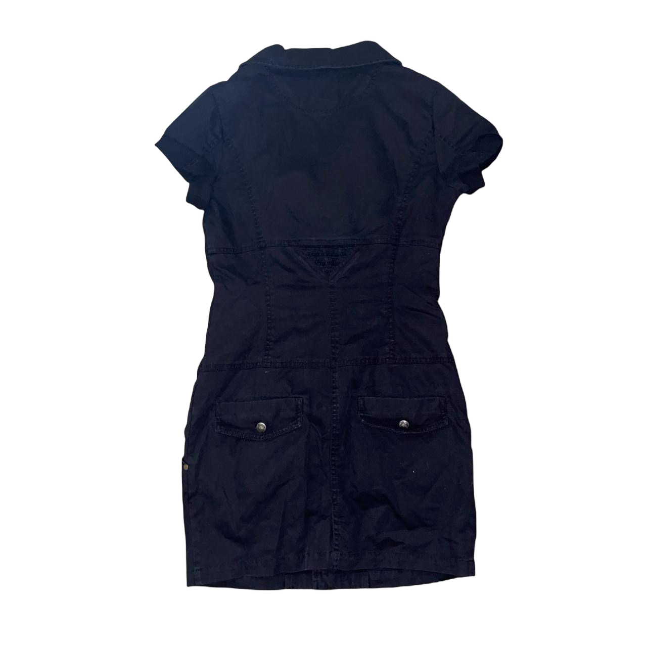 Diesel black utility short sleeve mini dress | late-2000s