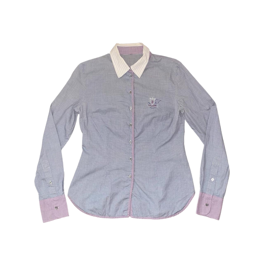 Cop. Copine muted blue button up collar shirt | late-2000s
