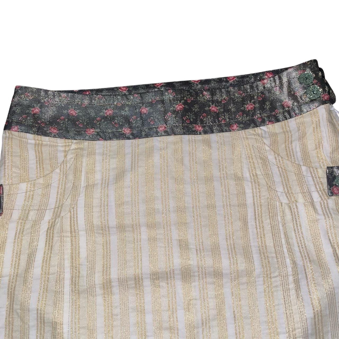 Custo Barcelona metallic striped mini skirt | mid-2000s