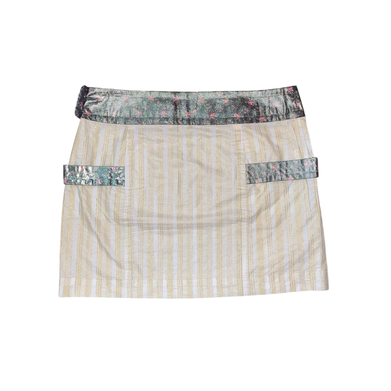Custo Barcelona metallic striped mini skirt | mid-2000s
