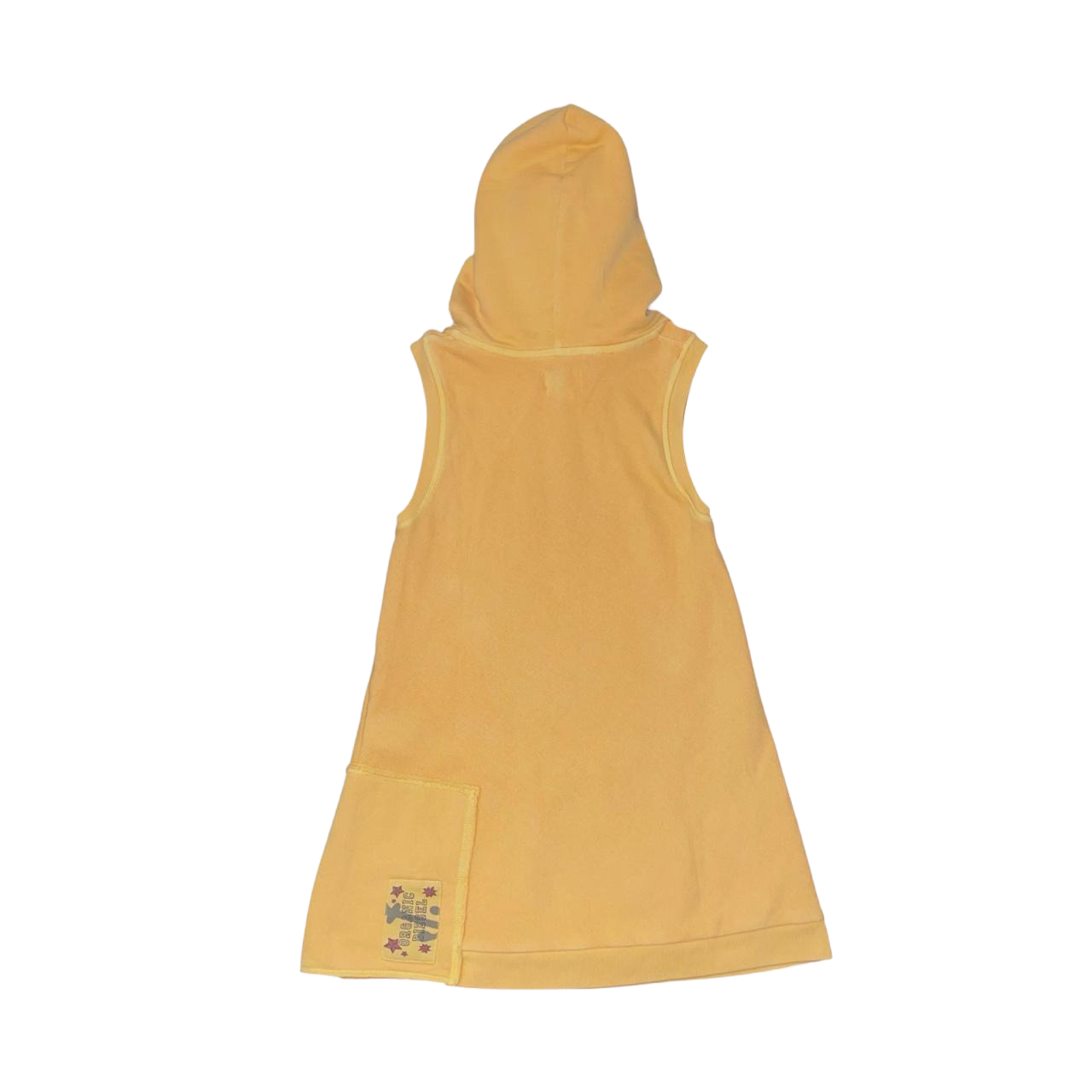 Diesel yellow graphic hooded vest | mid-2000s