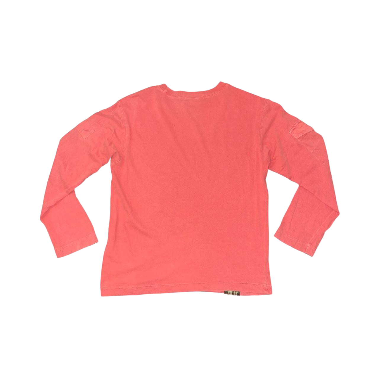 Diesel faded red text graphic long sleeve with utility details | late-2000s