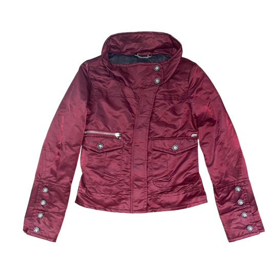 Miss Sixty burgundy satin utility jacket | mid-2000s