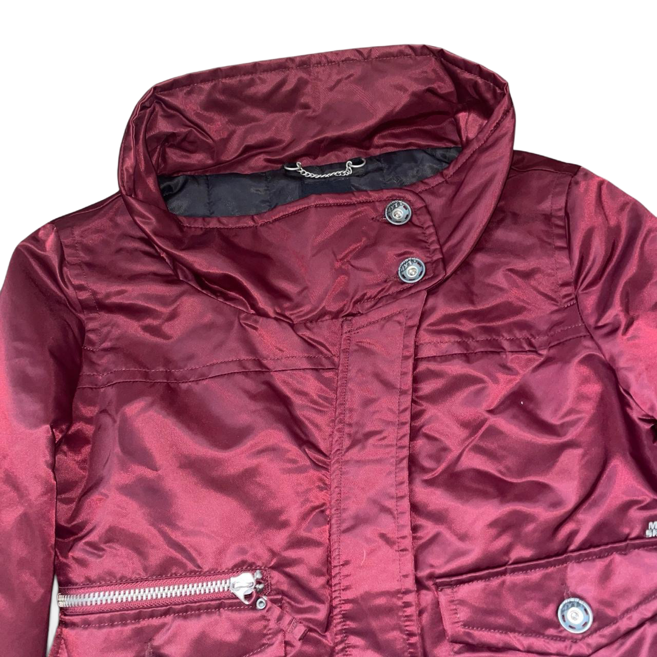 Miss Sixty burgundy satin utility jacket | mid-2000s