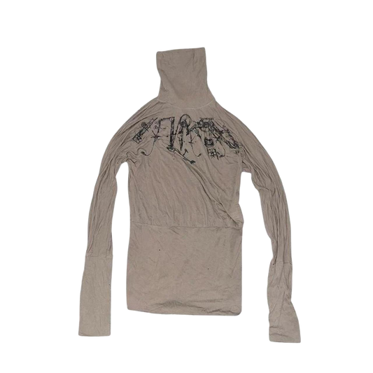 Diesel army green graphic turtleneck long sleeve