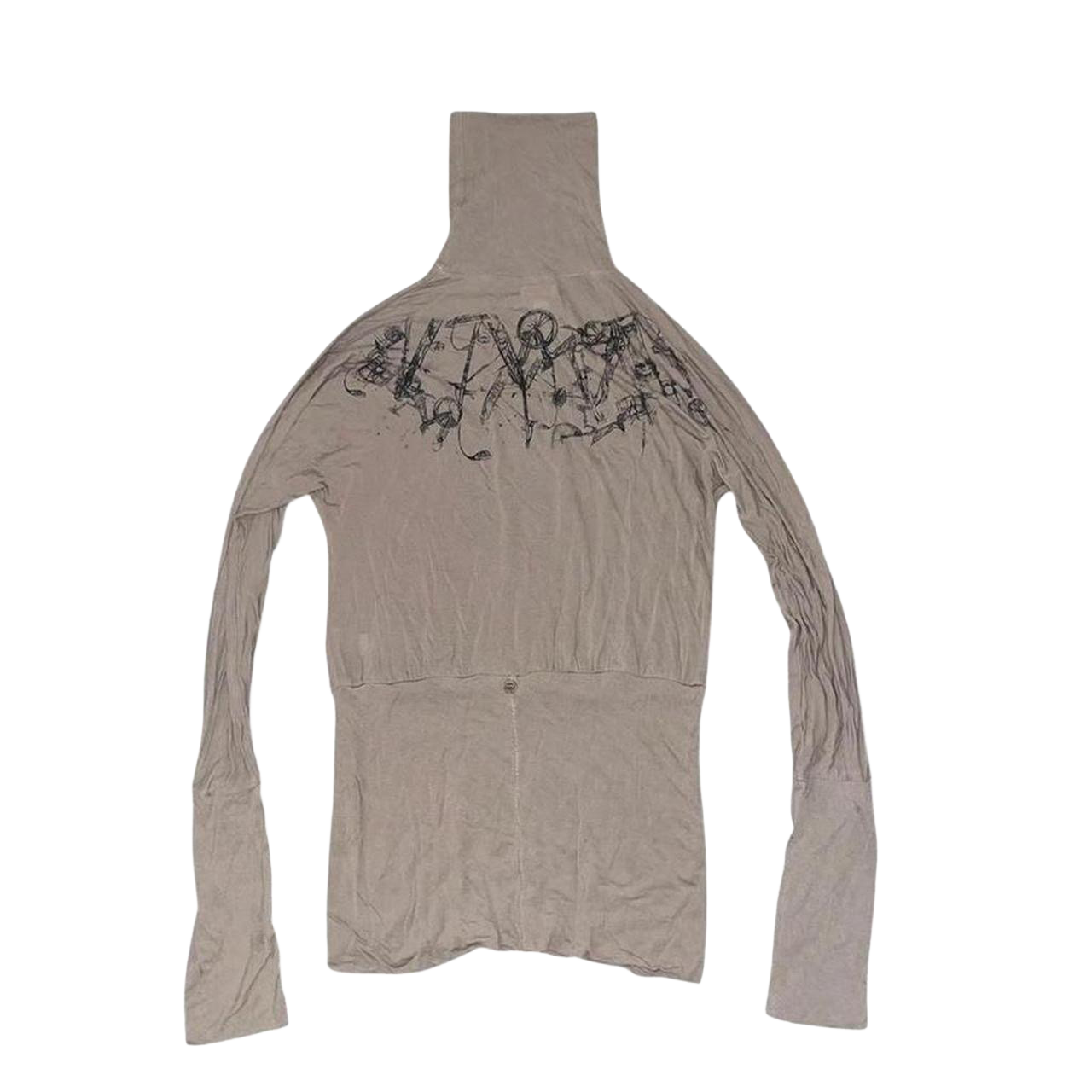 Diesel army green graphic turtleneck long sleeve