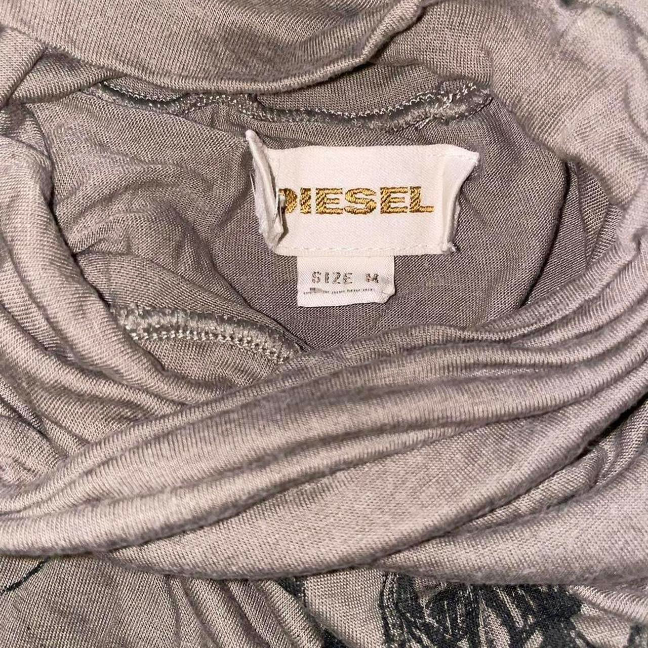 Diesel army green graphic turtleneck long sleeve