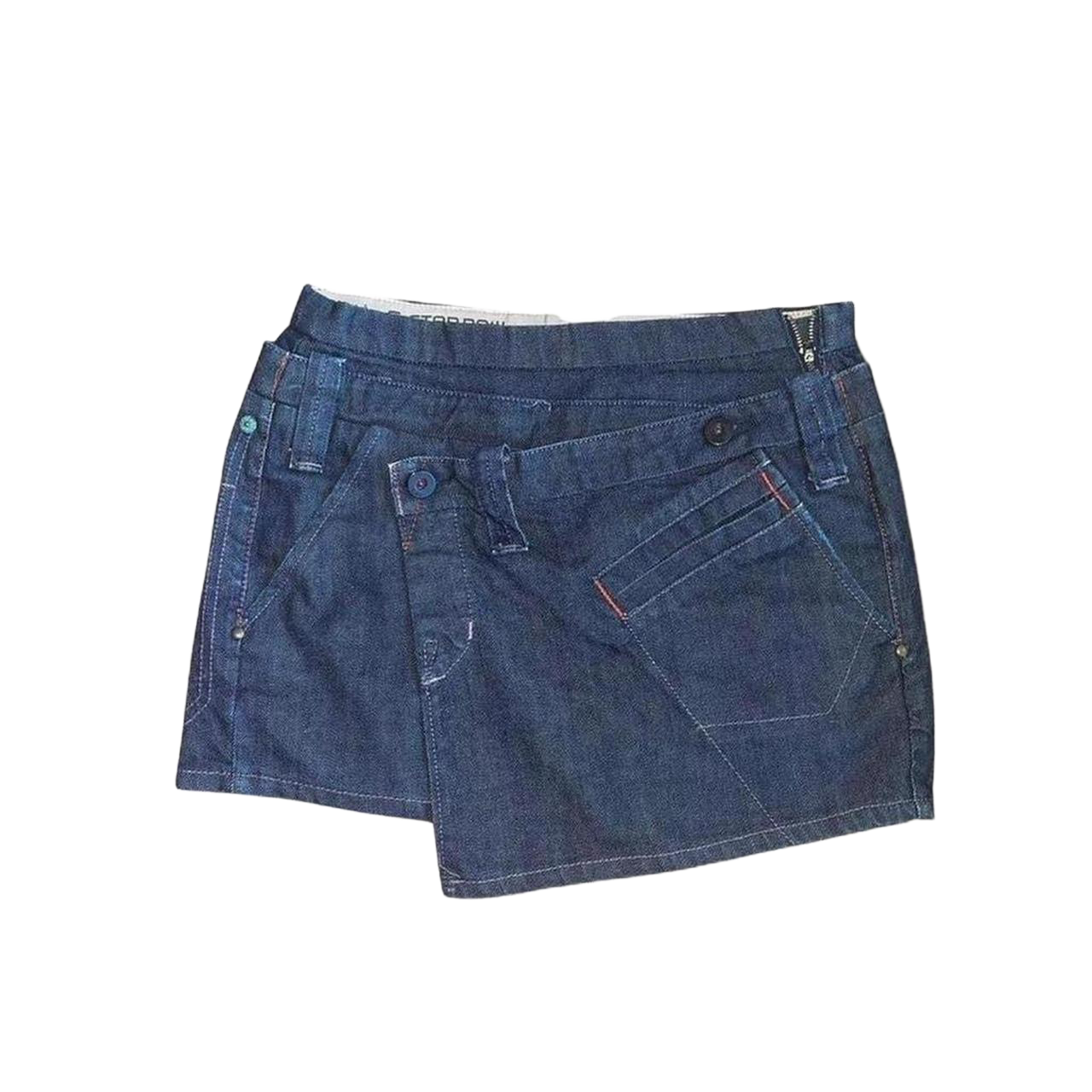 G-Star dark wash wrap mini skirt