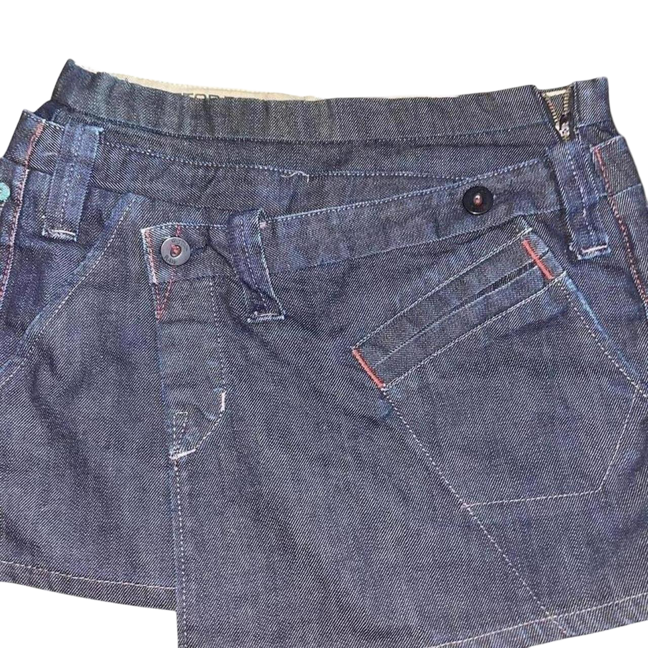 G-Star dark wash wrap mini skirt