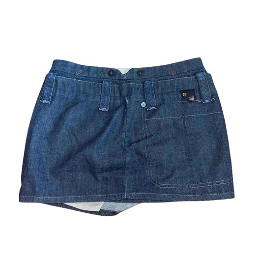 G-Star dark wash wrap mini skirt